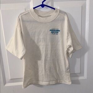 Abercrombie & Fitch Cream Short Sleeve Tee